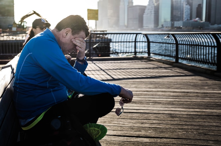 Tired man with Vestibular Dysfunction