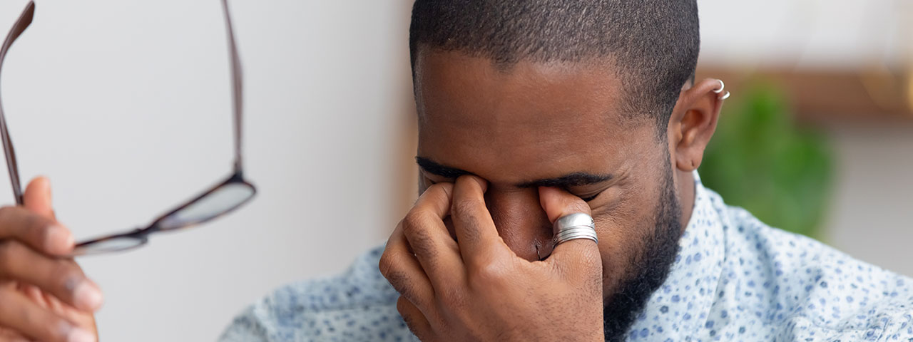 Dry Eye African American Man 1280×480