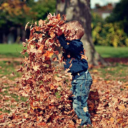 kid playing outside