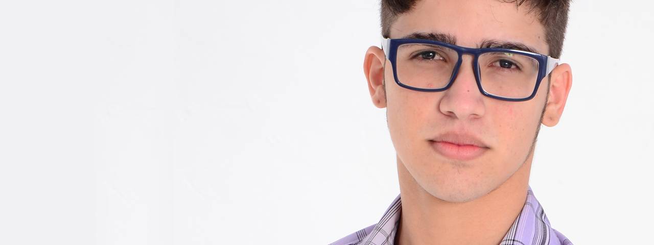 Teen Boy Blue Glasses